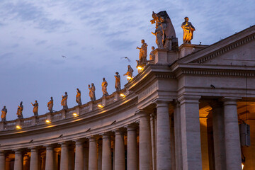 An almost empty St. Peter's Square, Vatican City during Covid pandemic