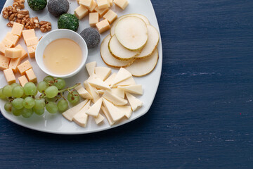 Cheese platter with different cheese
