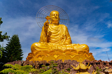 Buddhist temple. A tourist attraction in Dalat in Vietnam. 