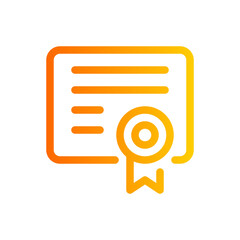 certification gradient icon