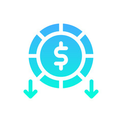 Fototapeta premium reduce flat gradient icon