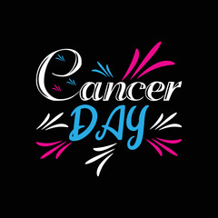 Cancer Day T-shirt Design Vector