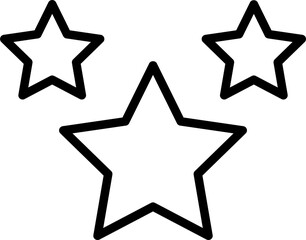 black star thin line icon. Flat star symbol sign simple for web design buttons, mobile apps, interface. Stroke png illustration