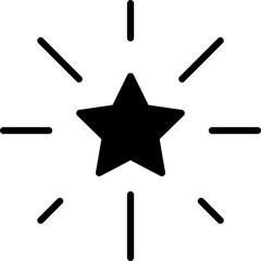 black star thin line icon. Flat star symbol sign simple for web design buttons, mobile apps, interface. Stroke png illustration