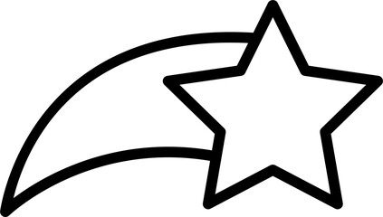 black star thin line icon. Flat star symbol sign simple for web design buttons, mobile apps, interface. Stroke png illustration