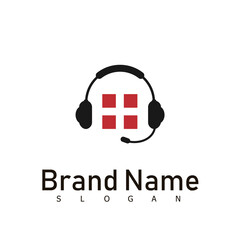 headphone logo chat technology people logo music symbol