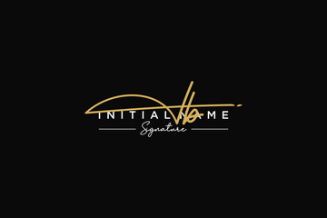 Initial IB signature logo template vector. Hand drawn Calligraphy lettering Vector illustration.