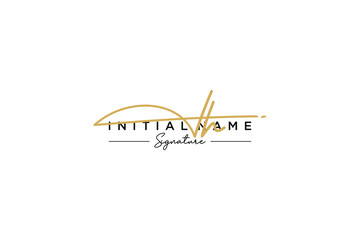 Initial IH signature logo template vector. Hand drawn Calligraphy lettering Vector illustration.
