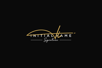 Initial II signature logo template vector. Hand drawn Calligraphy lettering Vector illustration.