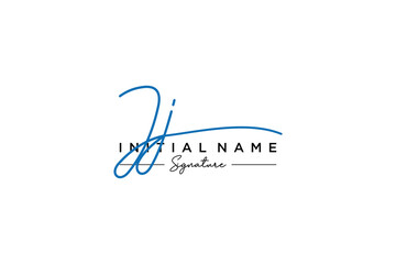 Initial JJ signature logo template vector. Hand drawn Calligraphy lettering Vector illustration.