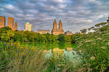 Central Park, New York City at the lake