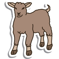 Aesthetic Cute Sticker Cute Brown Sheep Bullet Journal