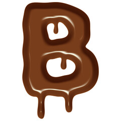 Chocolate Flow Effect Alphabet.