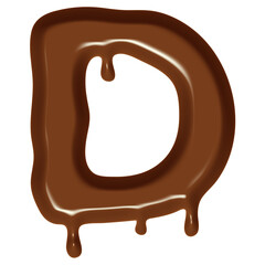 Chocolate Flow Effect Alphabet.