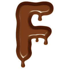 Chocolate Flow Effect Alphabet.