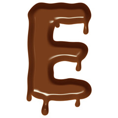 Chocolate Flow Effect Alphabet.