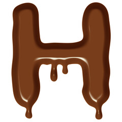 Chocolate Flow Effect Alphabet.
