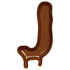 Chocolate Flow Effect Alphabet.