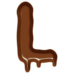 Chocolate Flow Effect Alphabet.
