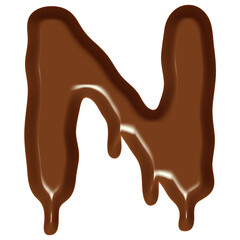 Chocolate Flow Effect Alphabet.