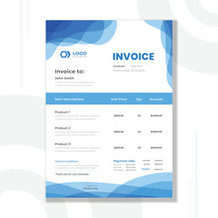 Invoice Layout design vector