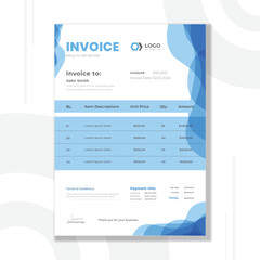 Invoice Layout design vector