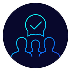 membership icon, line design