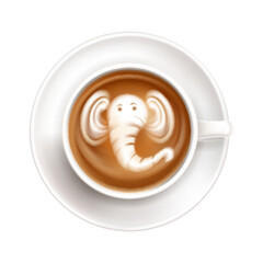 Realistic Cup Latte Art