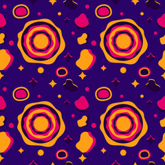 Beautiful seamless textile floral abstract pattern design. Vector Illustration.