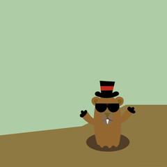 Groundhog Day Marketing with copy space 