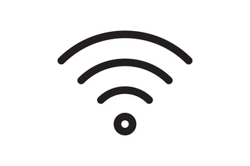 Wi Fi symbol signal connection. Vector wireless internet technology sign. Wifi network communication icon.