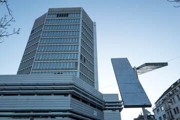 Obraz premium Modern building in Zurich Switzerland glass and steel