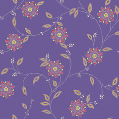 Seamless Gold Foil Design with Background