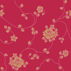 Seamless Gold Foil Design with Background