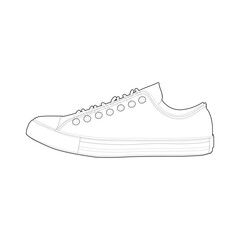Hand drawn sketch illustration of a shoe