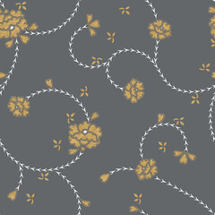 seamless Geometrical Golden Foil Design with background