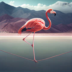 Flamingo Fever: A Highwire Illustration