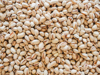 Bags and bowls with fragrant spices lying in the market on a sunny, clear day. Closeup, outdoors,...
