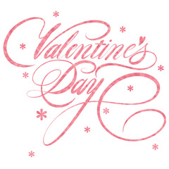 Valentine day typography 