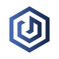 Blue Geometric Gradient Logo