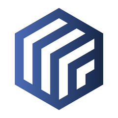 Blue Geometric Gradient Logo