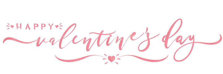 Happy Valentines day typography hand writing 