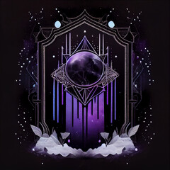 Fototapeta premium A illustration mystical tarot card