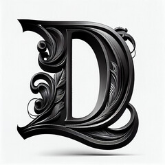 A abstract illustration of a Letter D on a white background