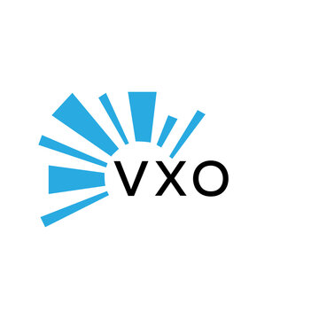 VXO letter logo. VXO blue image on white background and black letter. VXO technology  Monogram logo design for entrepreneur and business. VXO best icon.
