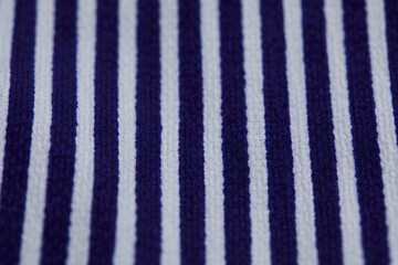 Stripe fabric. Blue and white stripes fabric background texture.