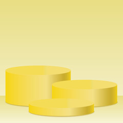 3d yellow background products minimal podium scene platform, stand product, podium