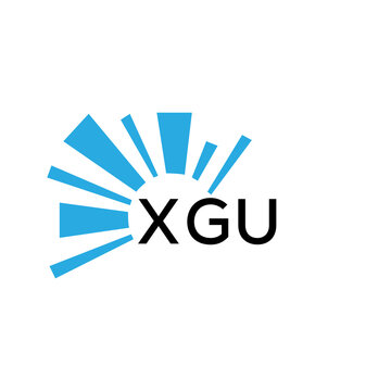 XGU letter logo. XGU blue image on white background and black letter. XGU technology  Monogram logo design for entrepreneur and business. XGU best icon.
