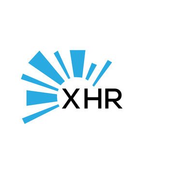XHR letter logo. XHR blue image on white background and black letter. XHR technology  Monogram logo design for entrepreneur and business. XHR best icon.
