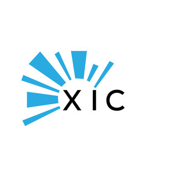 XIC letter logo. XIC blue image on white background and black letter. XIC technology  Monogram logo design for entrepreneur and business. XIC best icon.
